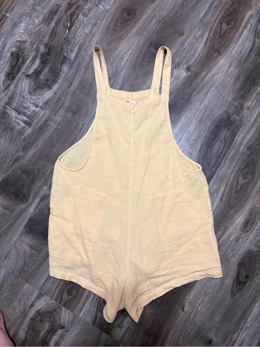 Billabong Pale Yellow Linen Romper
